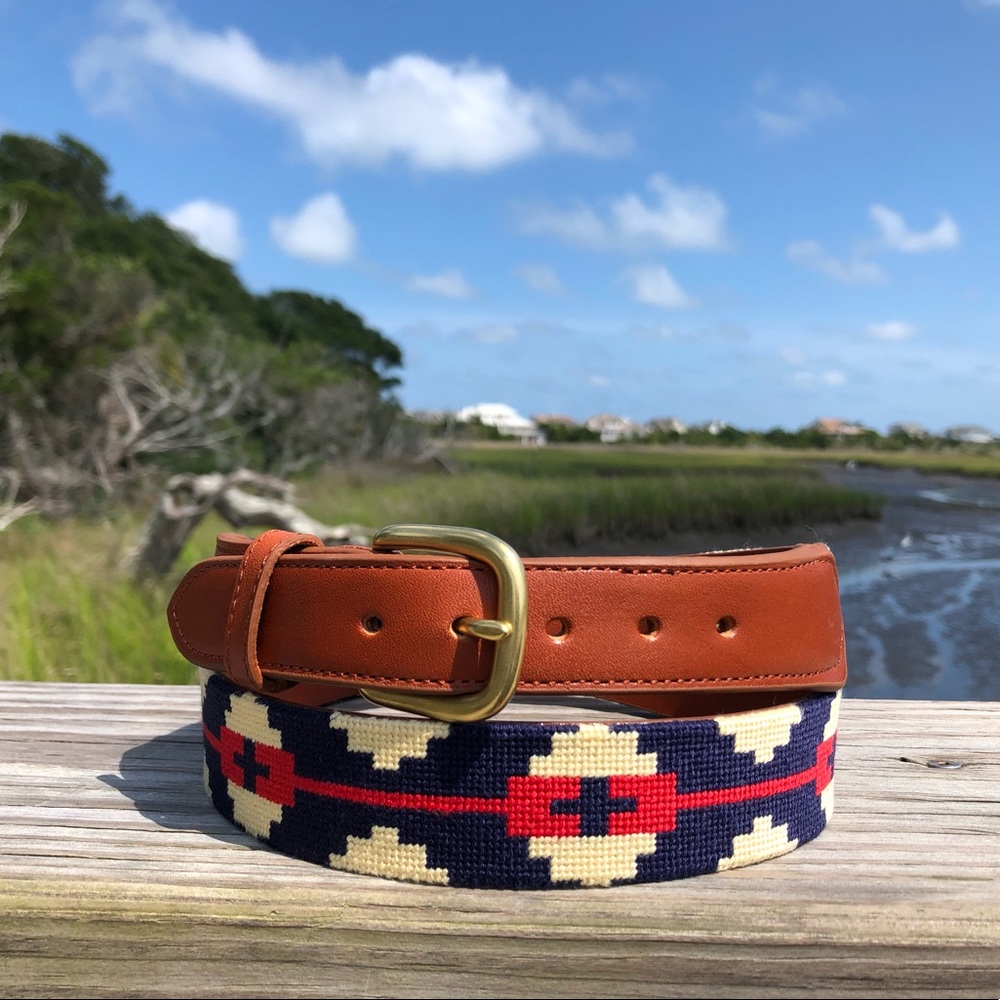 Needlepoint Design Belt Brand New